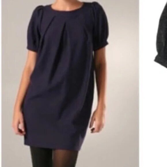 Theory Becca W Wool Black‎ Mini Dress- Women's Size Small - Picture 1 of 10